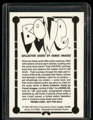 1994 Comic Images Bone Not For Sale Promo Card - Other