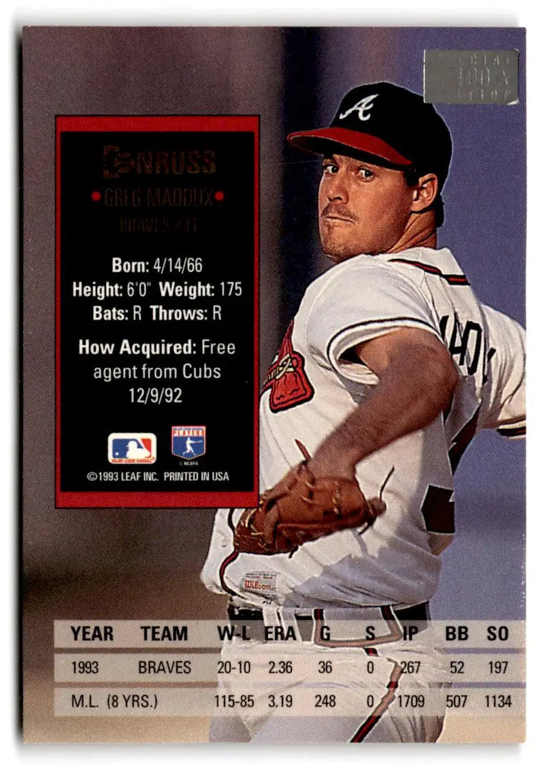 1994 Donruss #100 Greg Maddux Special Edition - Baseball Card Single