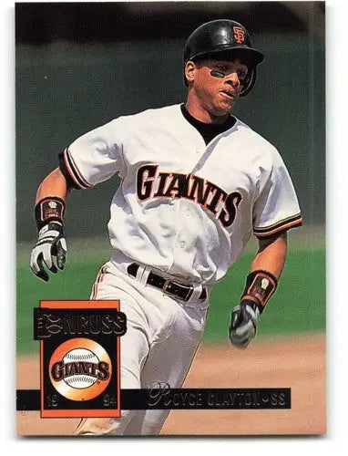 Original gloss Royce Clayton baseball card 1994 Donruss NM-MT Giants ID71613