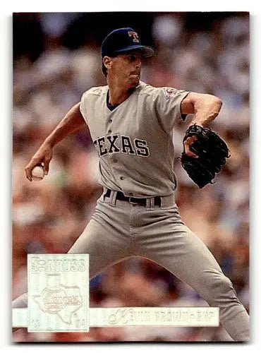 Baseball card featuring Kevin Brown Texas Rangers player stats Texas Rangers baseball memorabilia