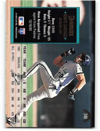 1994 Donruss #348 Benito Santiago NM-MT Marlins ID:59540 - Baseball Card Single