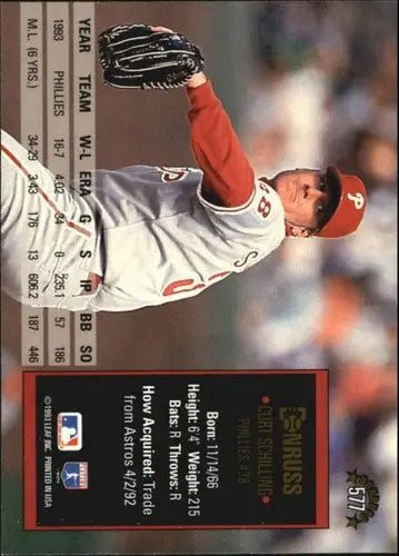 1994 Donruss #577 Curt Schilling NM-MT Phillies - Baseball Card Single