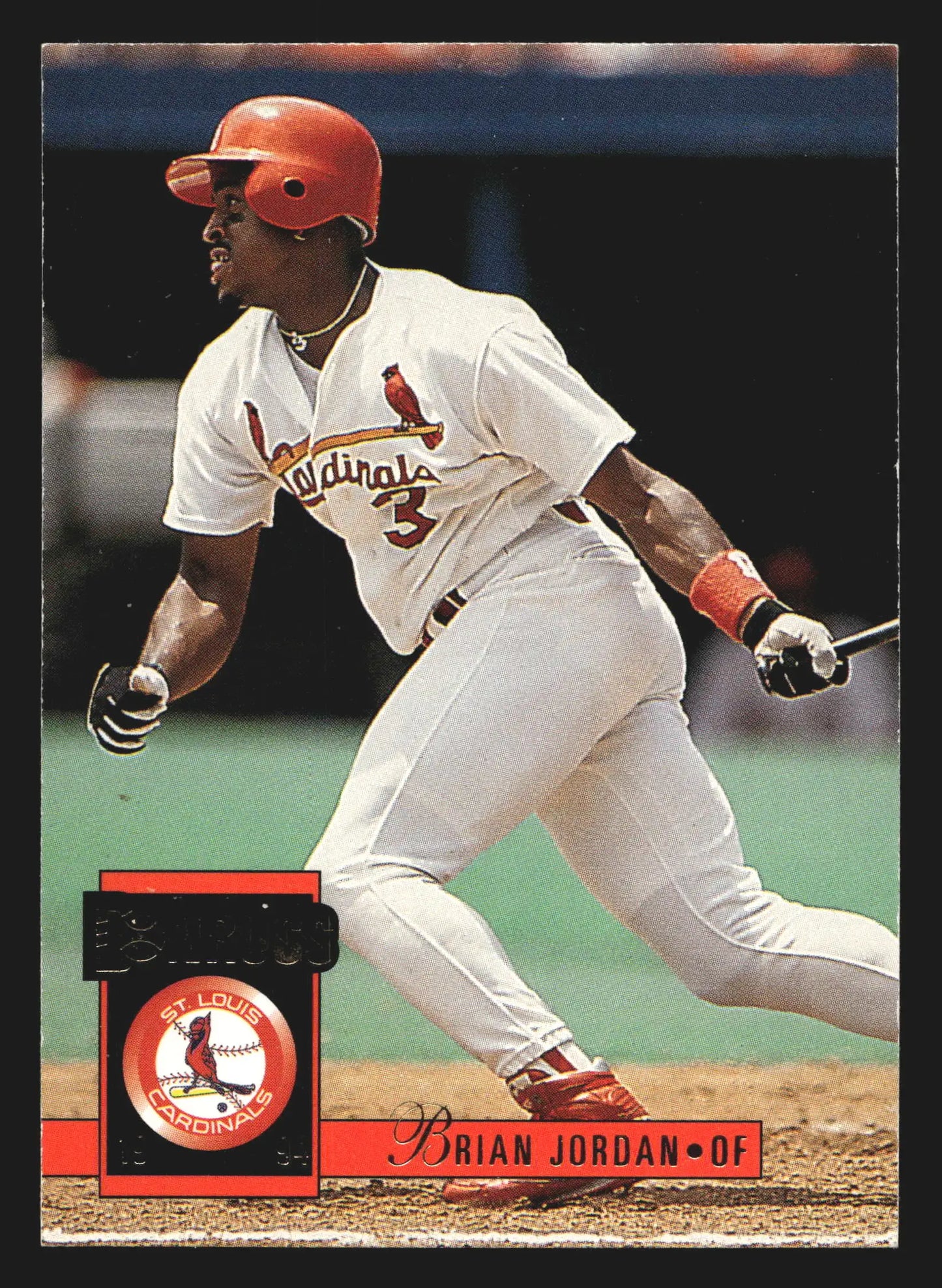 1994 Donruss Brian Jordan #586 St. Louis Cardinals - Baseball Card Single