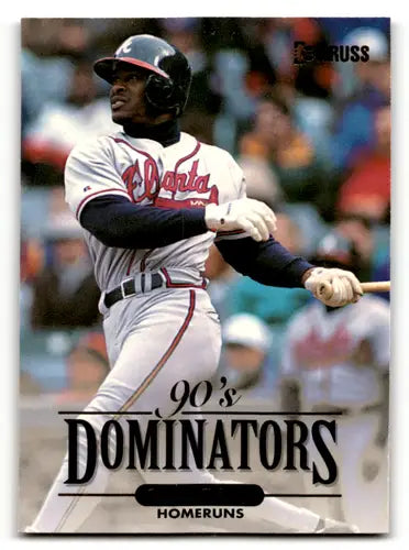 1994 Donruss Decade Dominators baseball card featuring Ron Gant of the Atlanta Braves