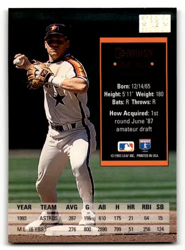 1994 Donruss Special Edition Gold #12 Craig Biggio NM Near Mint Astros ID:58514 - Baseball Card Single
