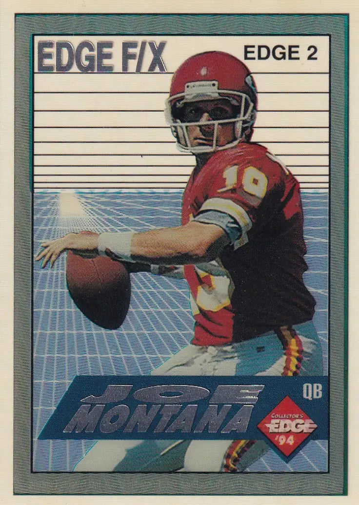 1994 EDGE #2 JOE MONTANA CLEAR- SAN FRANCISCO 49ERS