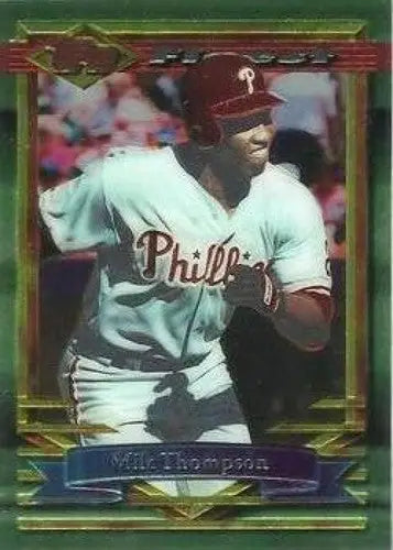 Original gloss Milt Thompson 1994 Finest #198 baseball card NM-MT Phillies