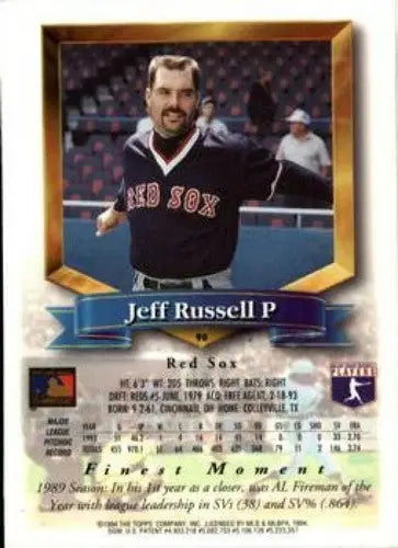 1994 Finest #90 Jeff Russell NM-MT Red Sox - Baseball Card Single