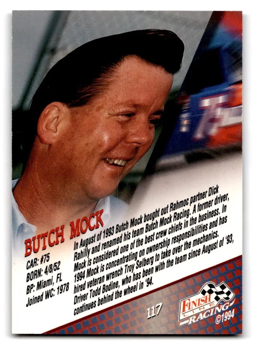 1994 Finish Line #117 Butch Mock - Racing Card Single