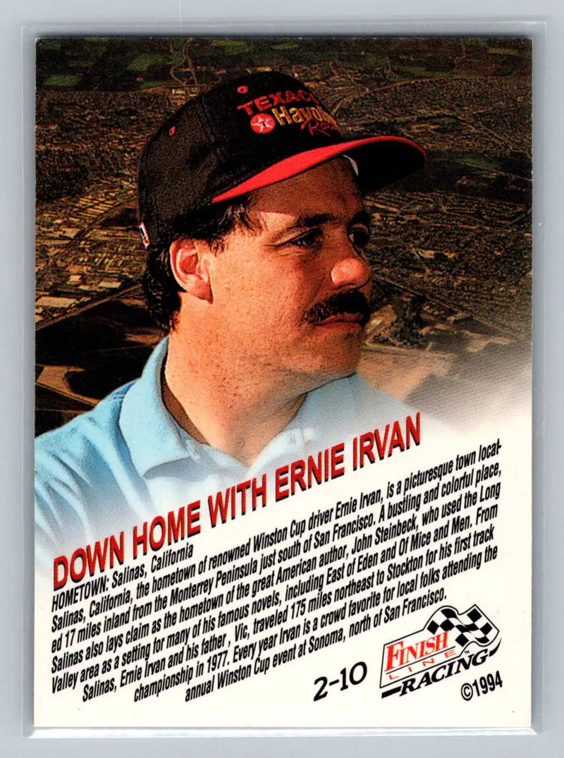 1994 Finish Line #2 Ernie Irvan Down Home Robert Yates Racing - Racing Card Single