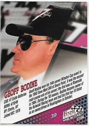 1994 Finish Line #39 Geoff Bodine NM-MT - Racing Card Single