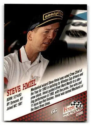 1994 Finish Line #66 Steve Hmiel - Racing Card Single
