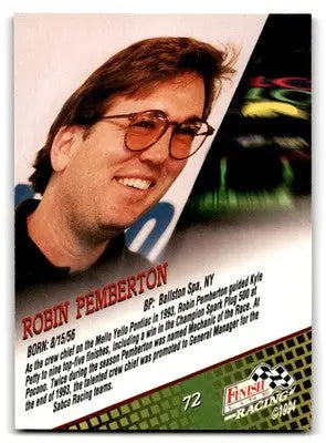 1994 Finish Line #72 Robin Pemberton - Racing Card Single