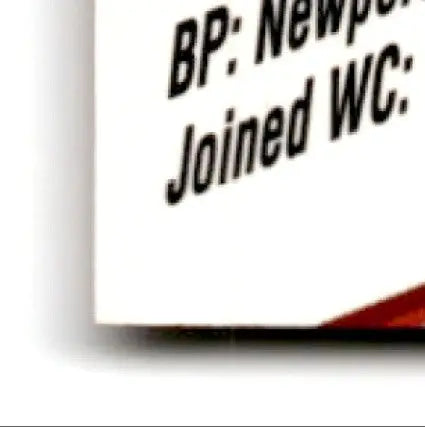 White card with black text from Finish Line Racing featuring Jimmy Hensley racing memorabilia