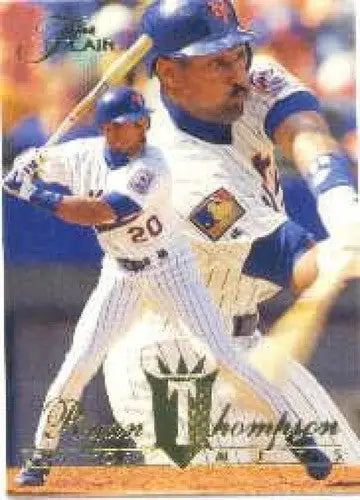 Original gloss baseball card featuring Ryan Thompson NM-MT from 1994 Flair #202 Mets
