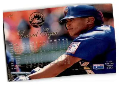 1994 Flair #410 David Segui - Baseball Card Single