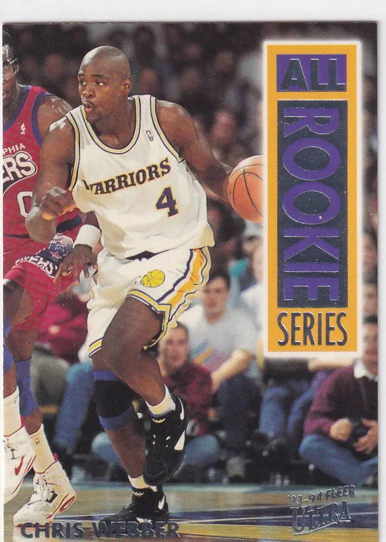 1994 FLEER #15 CHRIS WEBBER ALL ROOKIE- GOLDEN STATE WARRIORS - Basketball Card Single