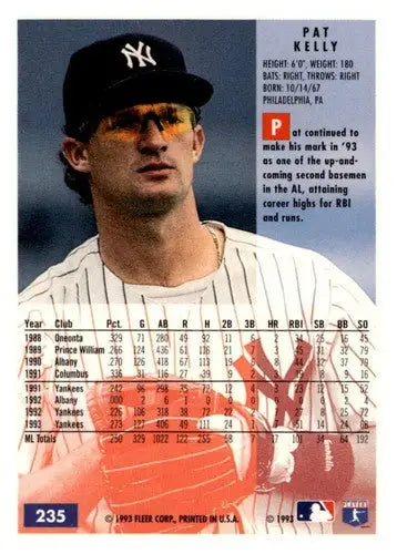 Original gloss 1994 Fleer Pat Kelly baseball card from Simply Sandoval sports cards collection