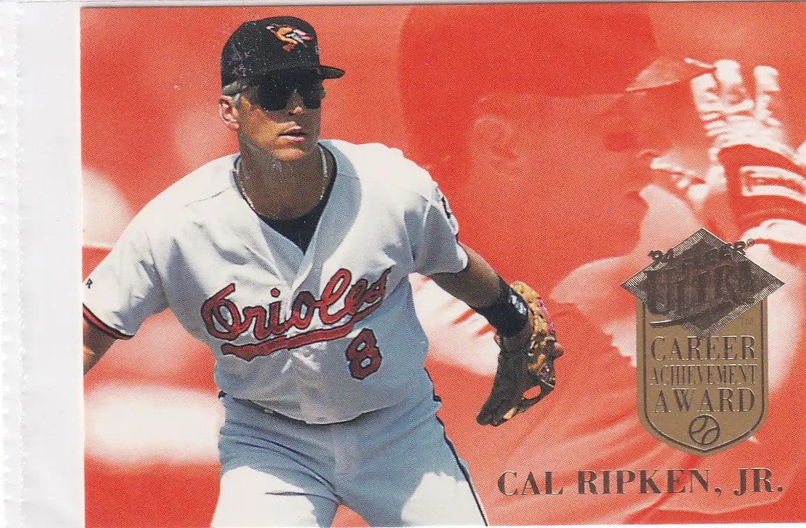 1994 FLEER #3 CAL RIPKEN JR CAREER ACHIEVEMENT AWARD- BALTIMORE ORIOLES - Baseball Card Single