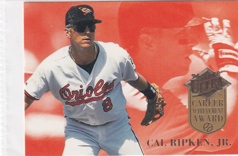 1994 FLEER #3 CAL RIPKEN JR CAREER ACHIEVEMENT AWARD- BALTIMORE ORIOLES - Baseball Card Single