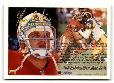 1994 Fleer #410 Harris Barton - Football Card Single