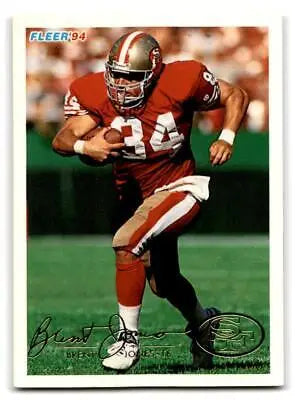 Brent Jones football card from 1994 Fleer #415 trading cards collection