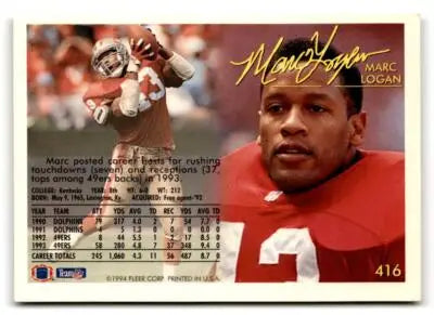 1994 Fleer #416 Marc Logan - Football Card Single