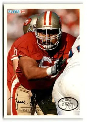 1994 Fleer Jesse Sapolu football trading card featuring San Francisco 49ers player