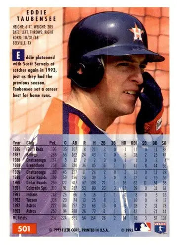 1994 Fleer #501 Eddie Taubensee EX/NM Astros - Baseball Card Single