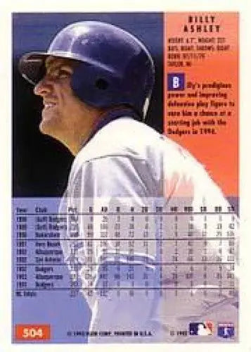 1994 Fleer #504 Billy Ashley NM-MT Dodgers - Baseball Card Single