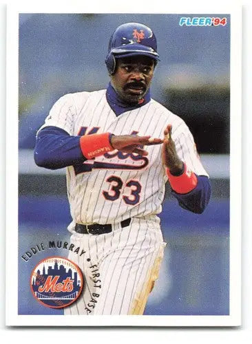 Original gloss Eddie Murray baseball card 1994 Fleer NM-MT Mets ID 54414
