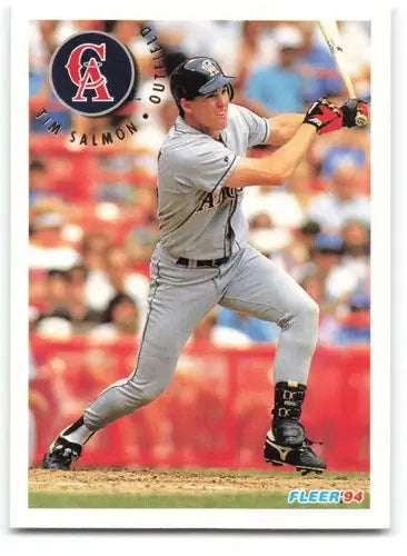 Tim Salmon baseball card with original gloss from 1994 Fleer #69 Angels