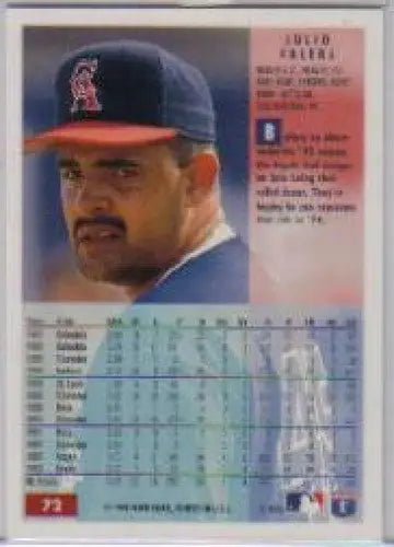 Original gloss Baseball card featuring Julio Valera NM-MT from 1994 Fleer Angels