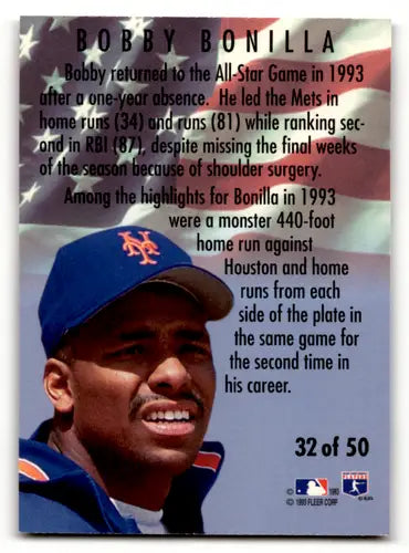 1994 Fleer All Stars #32 Bobby Bonilla NM-MT Mets ID:58445 - Baseball Card Single