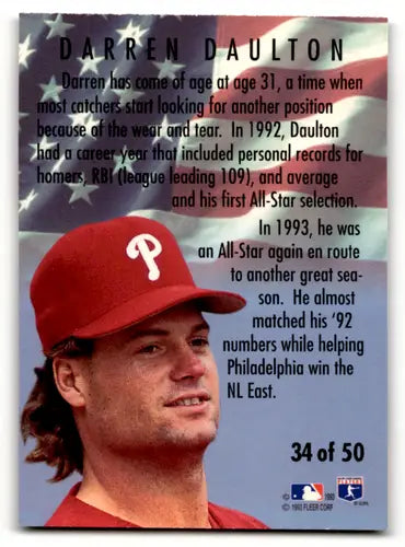 1994 Fleer All Stars #34 Darren Daulton NM-MT Phillies ID:58444 - Baseball Card Single