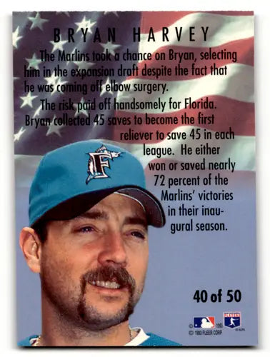 1994 Fleer All Stars #40 Bryan Harvey NM Near Mint Marlins ID:58533 - Baseball Card Single