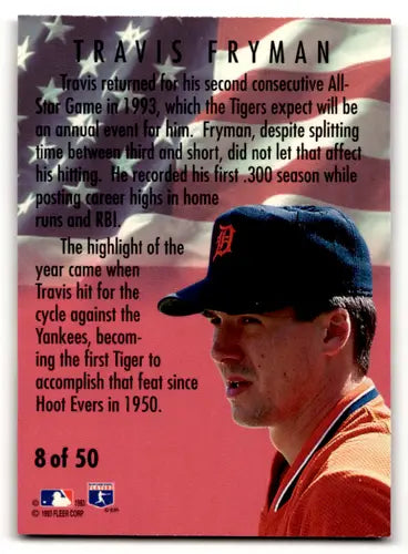 1994 Fleer All Stars #8 Travis Fryman NM Near Mint Tigers ID:58530 - Baseball Card Single