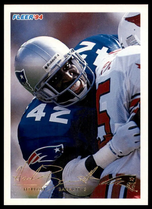 1994 Fleer Harlon Barnett 306 New England Patriots NM - Football Card Single