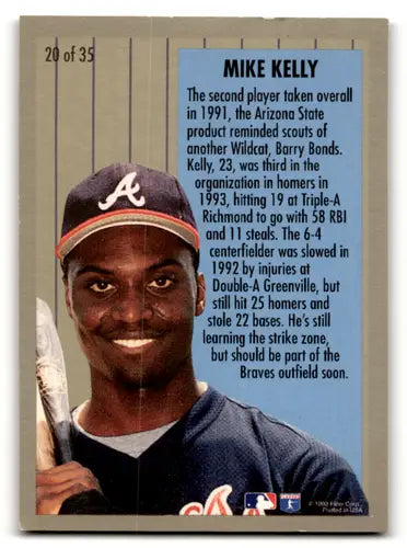 Fleer Major League Prospects 1994 Mike Kelly Baseball Card Braves EX/NM
