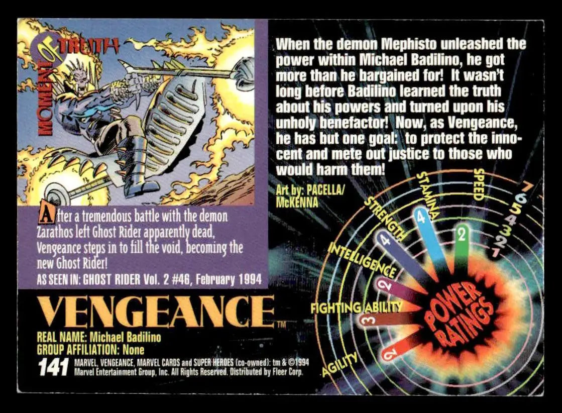 1994 Fleer Marvel Universe #141 Vengeance - Non-Sports Card Single