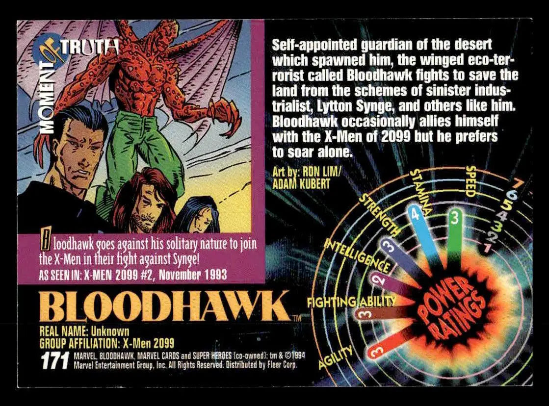 1994 Fleer Marvel Universe #171 Bloodhawk - Non-Sports Card Single