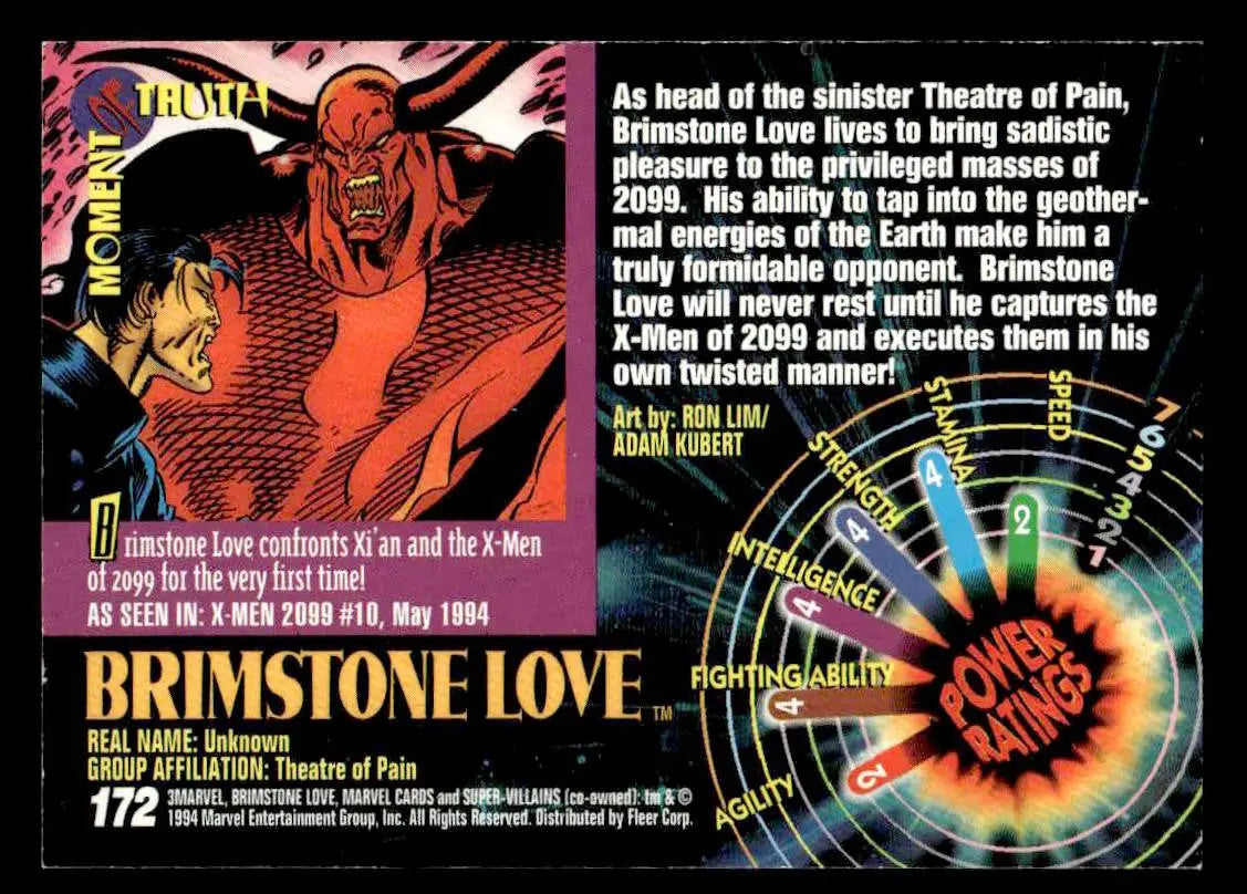 1994 Fleer Marvel Universe #172 Brimstone Love - Non-Sports Card Single