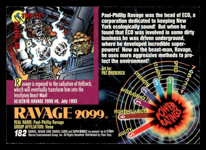 1994 Fleer Marvel Universe #182 Ravage 2099 - Non-Sports Card Single