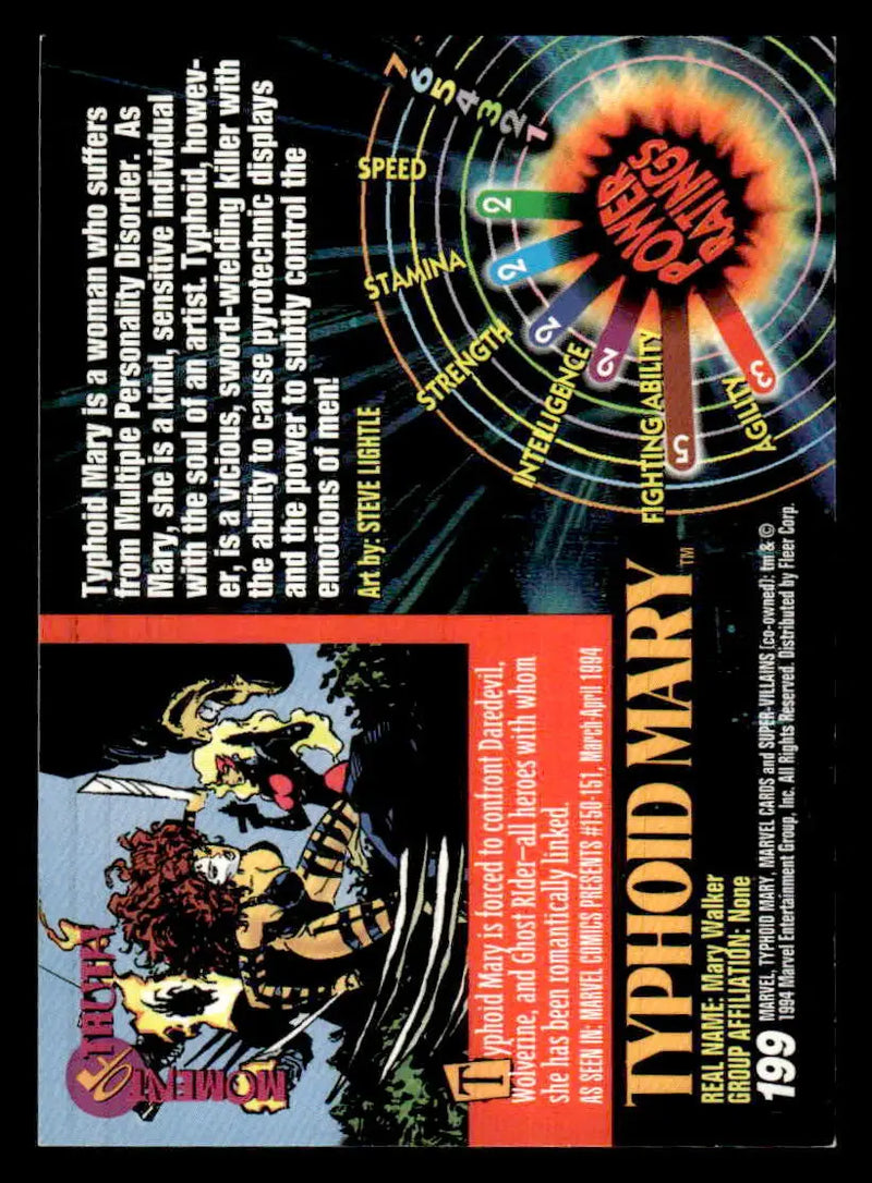 1994 Fleer Marvel Universe #199 Typhoid Mary - Non-Sports Card Single