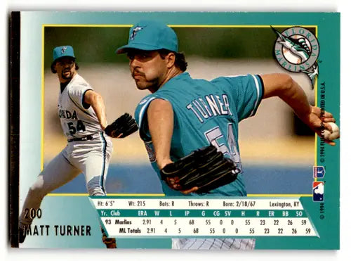 1994 Fleer Ultra #200 Matt Turner NM Near Mint Marlins ID:54015 - Baseball Card Single
