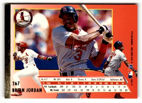 1994 Fleer Ultra #267 Brian Jordan NM Near Mint Cardinals ID:52024 - Baseball Card Single