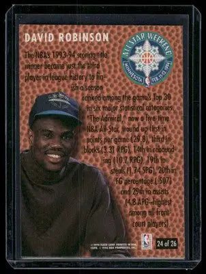 1994 Fleer Ultra All-Star Weekend David Robinson #24 of 26 Basketball - Basketball Card Single