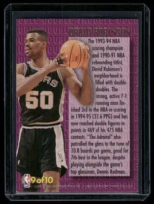 1994 Fleer Ultra Double Trouble David Robinson #9 of 10 Basketball - Basketball Card Single