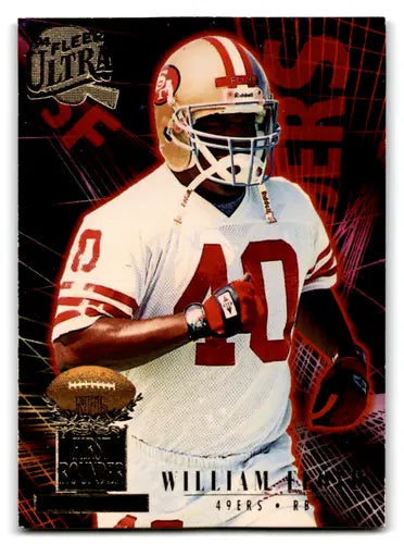 Original gloss Fleer Ultra William Floyd football card from 1994 First Rounders series