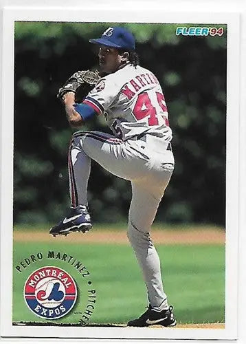 Original gloss Pedro Martinez baseball card from Fleer Update 1994 Expos series